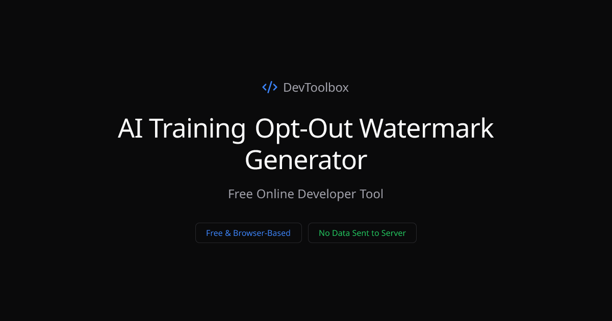 AI Watermark Generator — Opt-Out Overlay, Batch & Tiling | Free, In ...