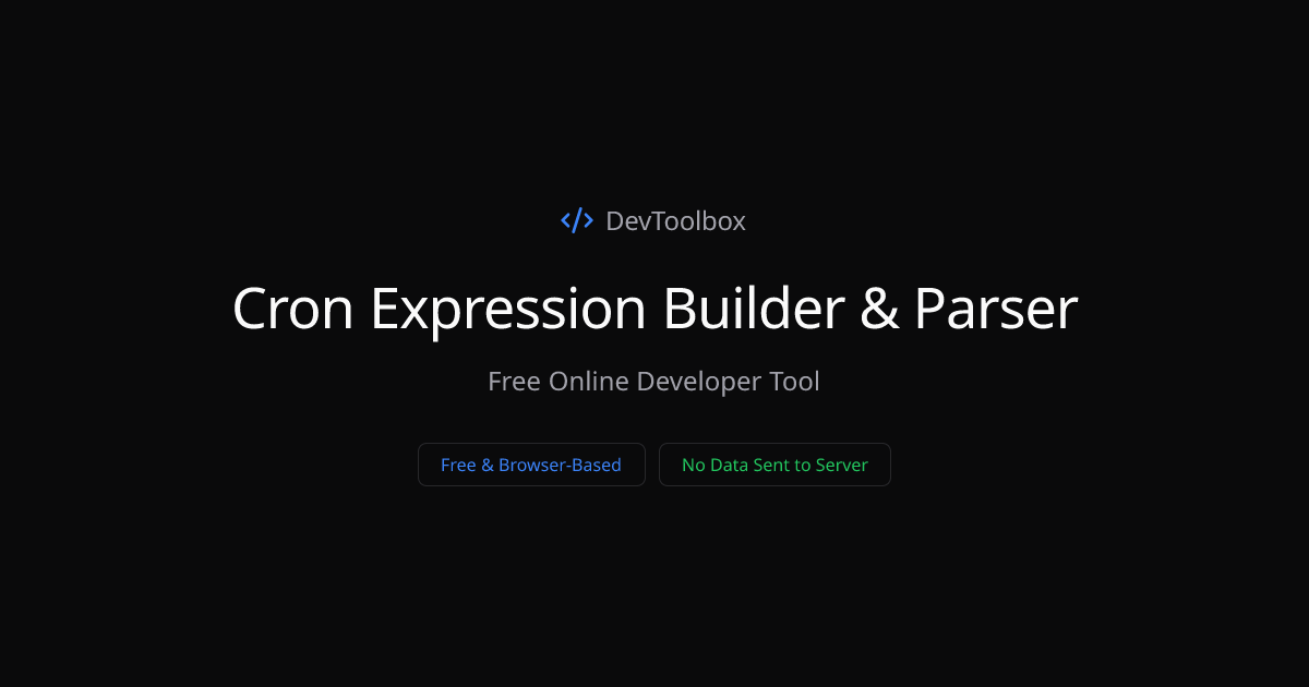 Cron Expression Builder & Parser | DevToolbox