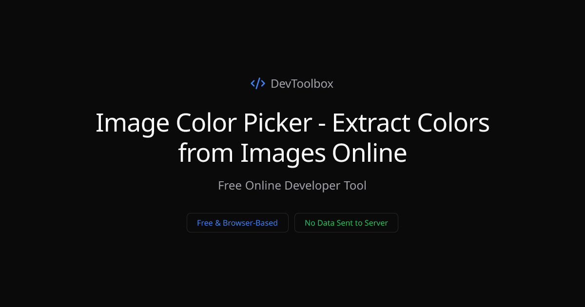 Image Color Picker - Extract Colors from Images Online | DevToolbox