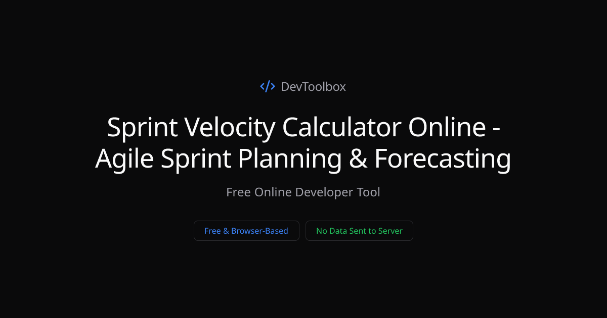 Sprint Velocity Calculator Online - Agile Sprint Planning & Forecasting ...