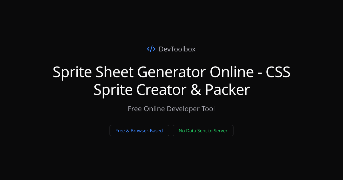Sprite Sheet Generator Online - CSS Sprite Creator & Packer | DevToolbox